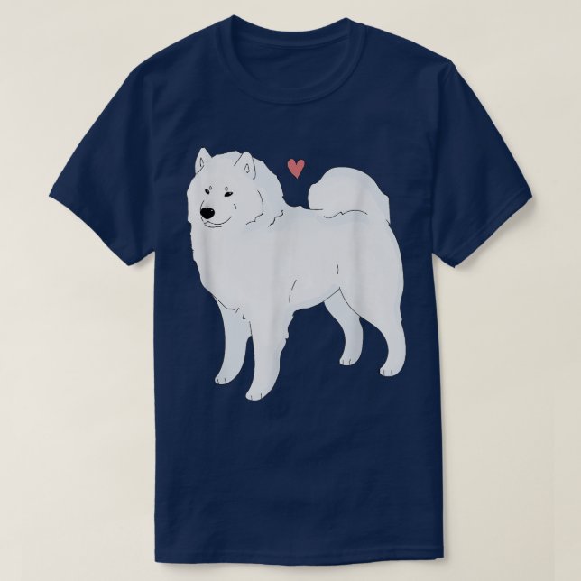 Cute Samoyed Sammy Dog Love  T-Shirt (Design Front)