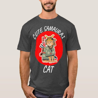 Cute samurai cat gifts lover cat 1 T-Shirt