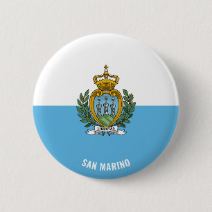 Cute San Marino Flag Patriotic 6 Cm Round Badge