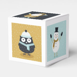 Cute Santa and Animals Art Christmas Kids Favour Box