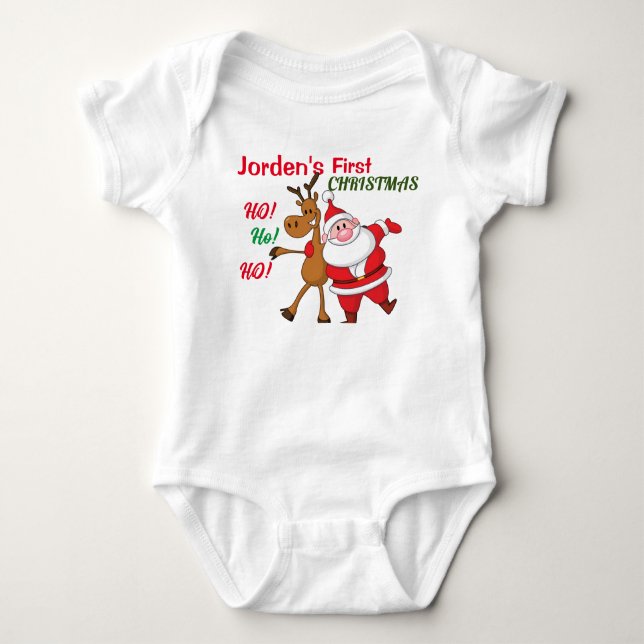 Cute Santa and Reindeer design bodysuits (Front)
