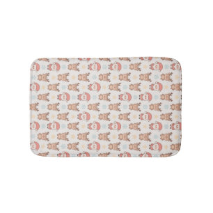 Cute Santa and Reindeer Pattern Bath Mat