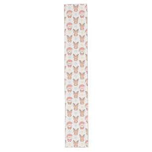 Cute Santa and Reindeer Pattern Long Table Runner