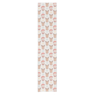 Cute Santa and Reindeer Pattern Short Table Runner