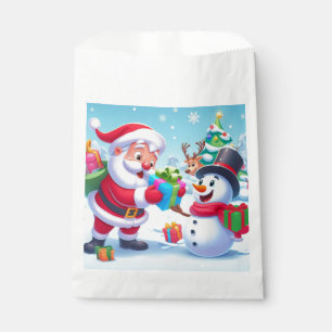 Cute Santa and Snowman Favour Bag