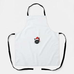 Cute Santa Cat Lover Christmas Men Women Kids T-Sh Apron