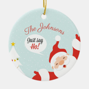 Cute Santa Christmas  Ceramic Ornament