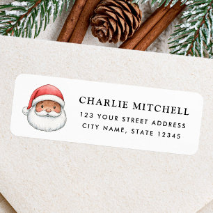 Cute Santa Christmas holiday return address Label