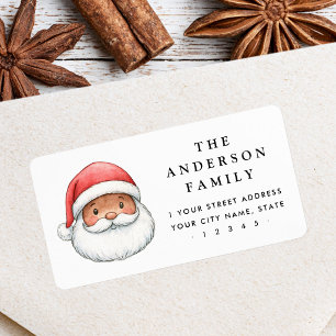 Cute Santa Christmas return address Label