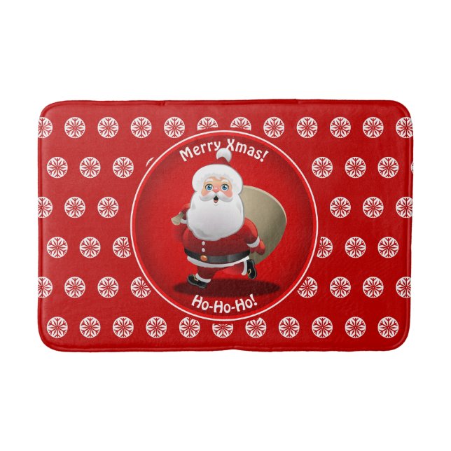 Cute Santa Claus Bath Mat (Front)