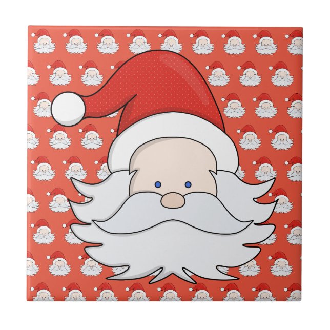 Cute Santa Claus Ceramic Tile (Front)