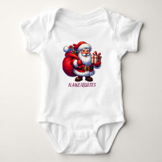 Cute Santa Claus Christmas Baby Bodysuit