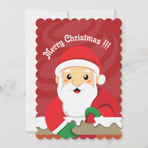 Cute Santa Claus Christmas Card
