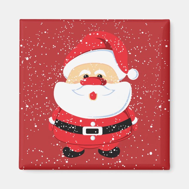 Cute Santa Claus Christmas custom Magnet (Front)