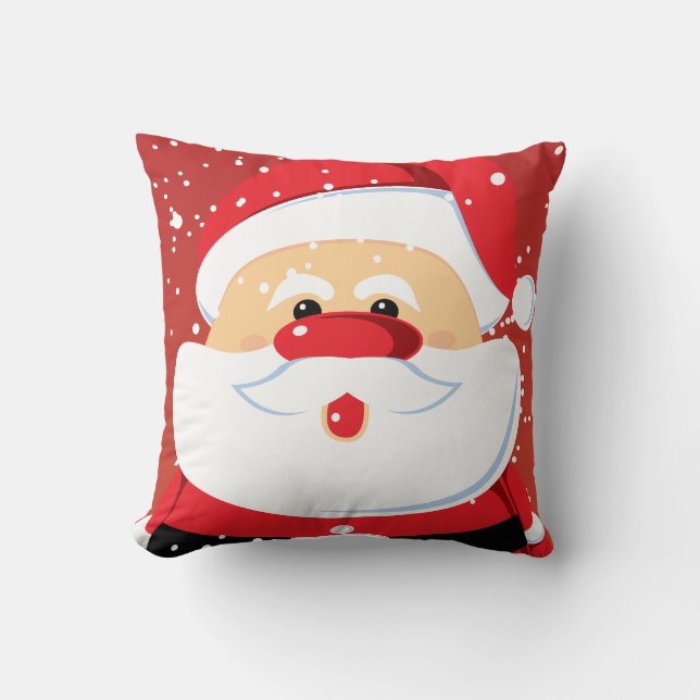 Cute Santa Claus Christmas design Cushion (Front)
