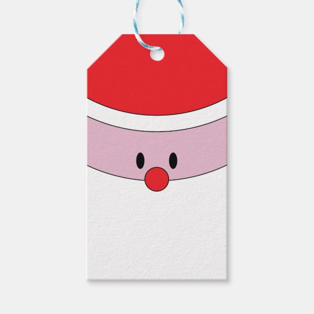Cute Santa Claus Christmas Gift Tags (Front)