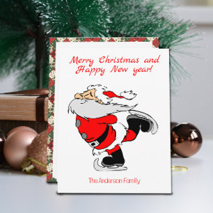Cute Santa Claus christmas Holiday Postcard