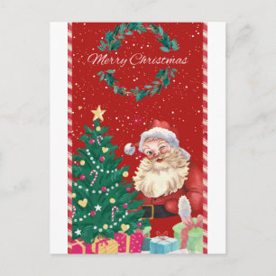 🎄 Cute Santa Claus Christmas Illustration – Festi Postcard