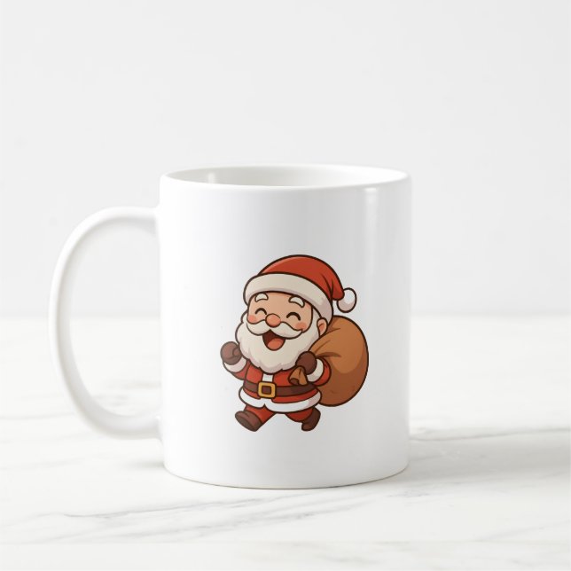Cute Santa Claus Christmas Mug (Left)