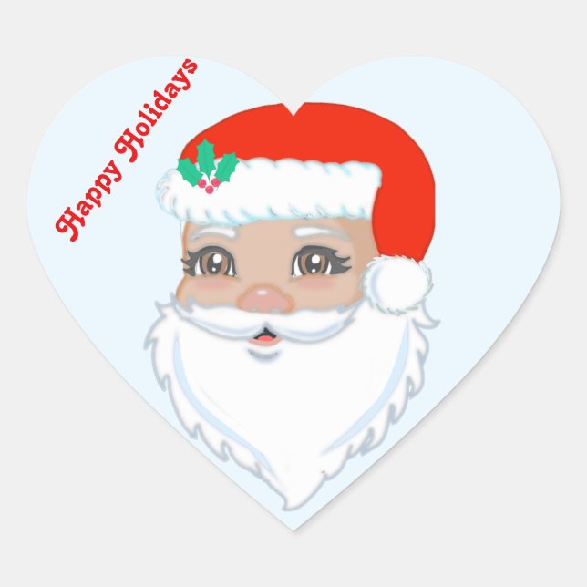 Cute Santa Claus  Christmas Sticker (Front)
