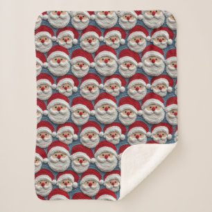 Cute Santa Claus Crochet Pattern  Sherpa Blanket
