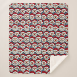 Cute Santa Claus Crochet Pattern  Sherpa Blanket