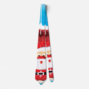 Cute Santa Claus custom Christmas necktie