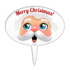 Cute Santa Claus Face Cartoon