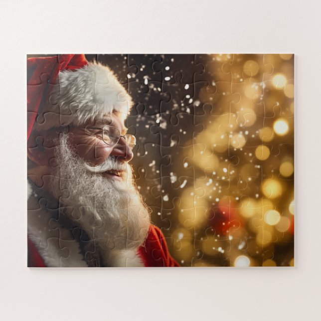 cute santa claus for new year jigsaw puzzle (Horizontal)
