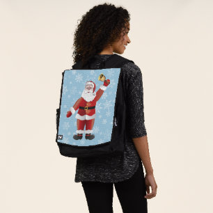 Cute Santa Claus Funny Christmas Cartoon Backpack
