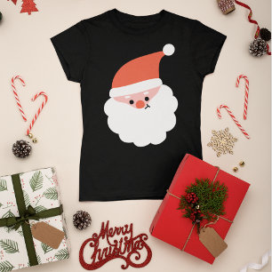 Cute Santa Claus Head Christmas T-Shirt