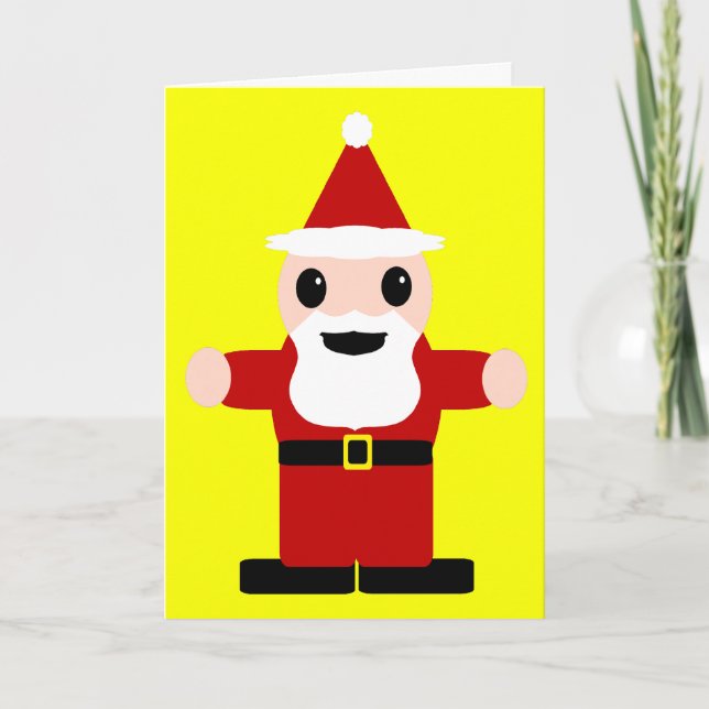 Cute Santa Claus Holiday Card (Front)