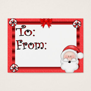 Cute Santa Claus Holiday Gift Tag