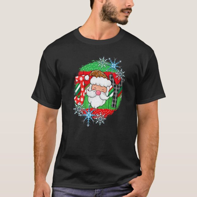 Cute Santa Claus JOY Christmas Holiday Jolly St Ni T-Shirt (Front)
