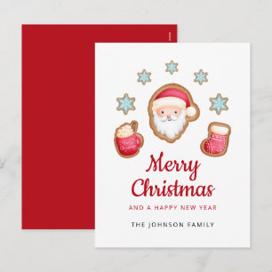 Cute Santa Claus Merry Christmas Holiday Postcard