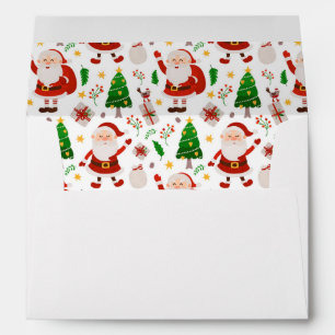 Cute Santa Claus Pattern Christmas Holiday Card Envelope