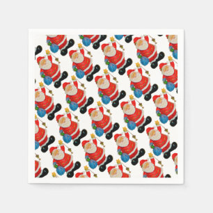Cute Santa Claus Pattern Christmas Party Napkin