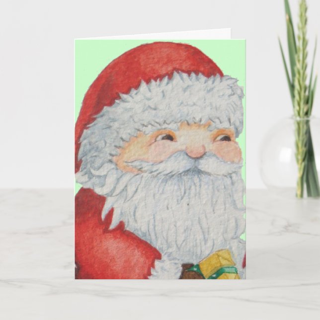 Cute santa claus portrait picture  for christmas holiday card (Front)