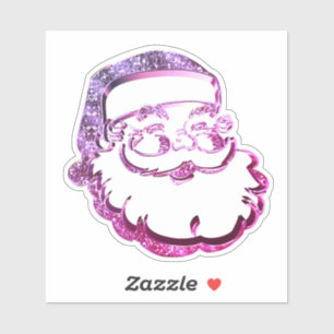 Cute Santa Claus Portrait Purple Christmas
