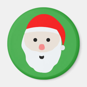 Cute Santa Claus Round Magnet