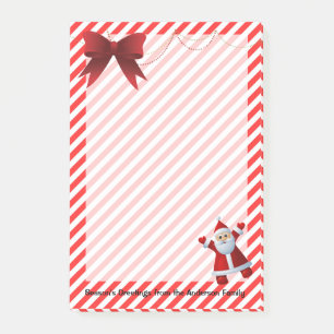 Cute Santa Claus To Do List For Christmas Stripes Post-it Notes