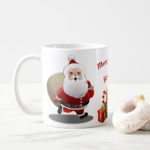 Cute Santa Claus With a Sack Full of Gifts Coffee Mug