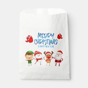 Cute Santa Clause Rudolph Snowman Merry Christmas  Favour Bag