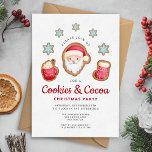 Cute Santa Cookies And Cocoa Christmas Party Invitation<br><div class="desc">Personalised Cute Santa Cookies And Cocoa Christmas Party Invitation.</div>