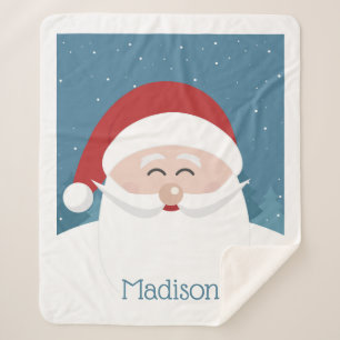 Cute Santa custom name blankets