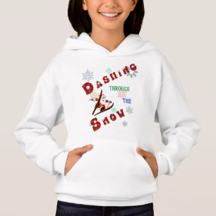 Cute Santa Dashing through the Snow on Ski's