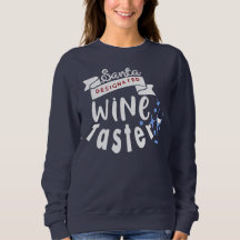 Cute Santa Designated Wine Taster White Christmas