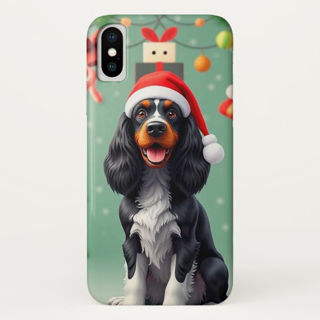 Cute santa dog Case-Mate iPhone case (Back)