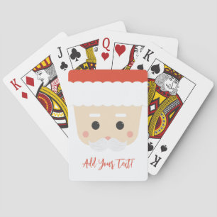 Cute Santa Face Deck of Playing Cards