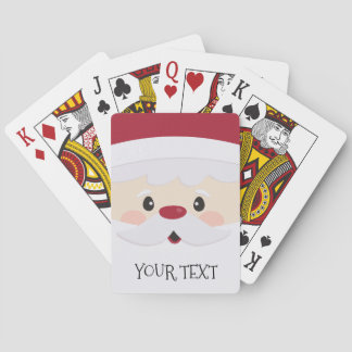 Cute Santa Face Playing Cards